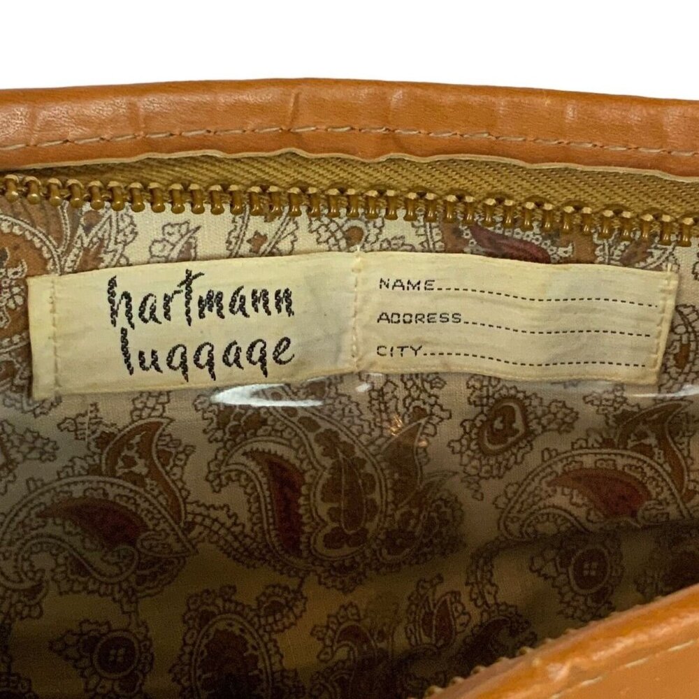 Hartmann Luggage Belting Leather Plastic Lined Carry On Bag Weekender Paisley - Picture 6 of 11